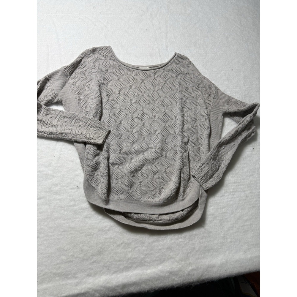 Old Navy Women s Gray Textured Knit Pullover Sweater Size L